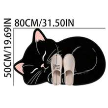 1pc Black Cat Sleeping Shaped Doormat, Welcome Mat, Carpet, Floor Mat, Universal Doormat, Bedroom Carpet, Area Rug - Multicolor - View 13