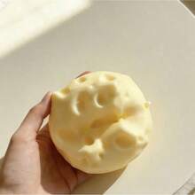 Tachimi 1pc New Giant Cheese Filled Squishy, Square Cheese Ball Squeeze Toy, Realistic Bread Texture, Slow Rebound TPR Shell, Super Stress Relief, Large Slow Rebound Squishy Toy - Multicolor - View 4
