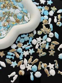 New Hot Stamping Solid Color Gradient Ocean Series With Perforated Bead Patches, Handmade DIY Accessories, Phone Cases, Shoes, Accessories, Materials - Multicolor - View 3