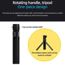 Rotating Handle Desktop Tripod, Suitable For Insta360 X5 X4 X3/ 13 Camera Accessories, With 1/4 Screw, Invisible Selfie Stick Bullet Time, Suitable For On-Site Video, Family Gatherings, Handheld Selfies, Outdoor Activities, Etc - View 7