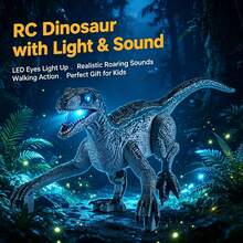 1pc/Set Remote Control Dinosaur Toy, 2.4GHz Kids Dinosaur Toy With Adjustable Joints, Light Effects And Sound Effects, Parent-Child Interactive Toy, Realistic Dinosaur Model Toy, Perfect Holiday Gift For Children - Multicolor - View 4