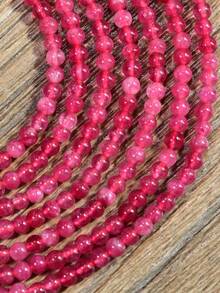 Yumfeel 38cm/Strand 3mm Natural Purple-Red Quartz Round Beads, Suitable For DIY Necklaces And Rings, Approx. 110-120 Beads, Jewelry Making Materials - Fuchsia Quartz - View 7