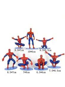 7pcs Mini Figurines Decor Dolls Cake Decoration Party Decoration Dolls - Multicolor - View 8
