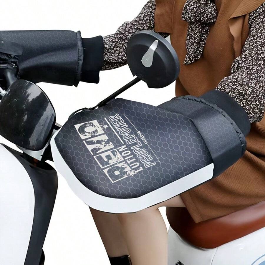 2pcs Warm Motorcycle Handlebar Gloves For Cold Weather, Handlebar Wrist Warmers Electric Bicycle Gloves, Suitable For Cold Weather Riding, Various Electric Bikes/Motorcycles, Outdoor Daily Commute Riding, Winter Riding Gloves