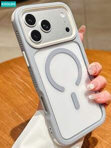 KOOLIFE 奢華防震防摔磁吸 3 合 1 色塊透明壓克力 Apple 手機殼，適用於 Phone18pro/18pro Max/17ProMax、16ProMax、15ProMax、14ProMax、13ProMax、17Pro、16Pro、15Pro、14Pro、13Pro、17、16、15、14、13/11/12pro Max；適合春季週年禮物、生日禮物、畢業禮物、男友/女友生日禮物，男女皆宜 - 灰白色 - 查看 7