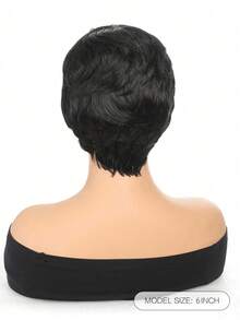 ARABELLA 6 Inch Silky Straight Short Wig With Bangs Natural Color 100% Human Hair Wigs Machine-Made Glueless Virgin Human Hair Curly Wig Bangs Wig Natural Looking Beginner Friendly - SNatural - View 6