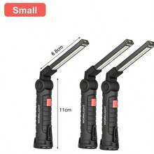 1/3PCS COB LED Handheld Work Light USB Rechargeable Dimmable Flashlight Inspection Lamp With Magnet & Hook - Multicolor - View 12