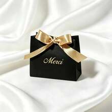 50pcs Small Gift Boxes With Ribbon, Wedding Favors, Birthday Party Decoration Boxes, Holiday Party Decoration Boxes, Valentine's Day, Christmas, Mother's Day, Easy To Assemble, Finished Size 11.5cm*4.5cm*10cm - View 8