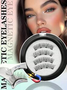Waloshow Magnetic Eyelashes Set - Natural & Realistic, No Glue Or Eyeliner Needed, Lightweight & Reusable, Comes With Tweezer For Easy Application. Fake Eyelashes, Lashes, False Eyelashes - Black - View 11
