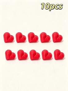 1/10/20pcs Solid Color 3D Heart Desktop Photo Holder, Small Heart Card Base, Postcard Photo Display Stand, Holiday Atmosphere Desktop Decor, Minimalist Heart-Shaped Desktop Card Holder, Wedding Greeting Card Photo Display Rack, Romantic Desktop Decoration - Bright Red Heart - View 11