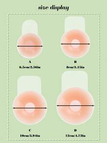 8pcs/Set Lift-Up Adhesive Silicone Breast Petals, Anti-Exposure Nipple Covers For All Seasons, Transparent Hole Stickers For Dresses, Camisoles And Bikinis - Pink - View 3