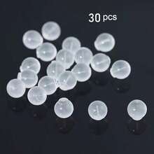 10-200pcs Soft Anti-Leak Safety Earring Backs, Soft Transparent Earring Back Replacement Parts, Suitable For DIY Jewelry Making, Transparent Ball Earring Stoppers Anti-Slip Anti-Fall - Earplugs - View 12