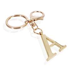 Gold-Plated Letter Keychain, A-Z Letter Key Ring With Heart, Personalized Metal Keychain Designed For Women, Perfect Accessory - Multicolor - View 14