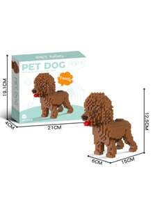 1pc Cartoon Building Block Pet Dog (Teddy/Schnauzer/Doberman/Husky/Dachshund/Poodle/Golden Retriever) 3D Puzzle DIY Creative Educational Building Block Model - Home Decor And Birthday Gift - Multicolor - View 15