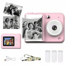 LIPETY Kids Instant Print Camera Portable Digital Camera With Music Video Playback,Best Back To School Christmas Birthday Gift For Children - Pink - View 3