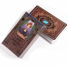 Collection Level Dark Mansion Series Tarot Cards, Unique Dark Mansion Art, Exquisite Artworks, Enhance Insight And Relieve Stress, Help Self Reflection,Suitable For Art Collection/Family Gatherings/Spiritual Exploration, Dark Aesthetics Enthusiasts - Burgundy - View 5