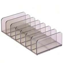 1pc Transparent 7-Compartment Desktop Hand Cream Storage Box, Multi-Slot Large Capacity, Suitable For Sewing, Vanity, Cosmetics Organization, Skincare Storage Rack, Eyeshadow Storage Box, Divider Display Shelf, Vertical Transparent Powder Blush Makeup Powder Desktop Storage Box - Multicolor - View 8