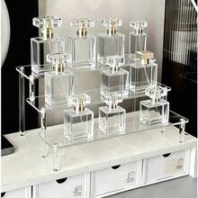 奢華優雅桌面展示架，多功能壓克力化妝品收納架，適用於居家臥室、咖啡廳、辦公室與飯店，是整齊擺放香水、彩妝與裝飾品的理想選擇 - 無色 - 查看 5