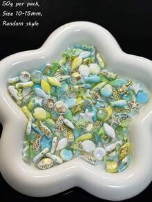 New Hot Stamping Solid Color Gradient Ocean Series With Perforated Bead Patches, Handmade DIY Accessories, Phone Cases, Shoes, Accessories, Materials - Multicolor - View 15
