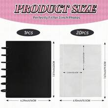 1pc Photo Album Card Holder With Transparent Loose-Leaf Page Design, 3 Inch (Approx. 7.6 Cm) Photo Inner Pages, Card Pouch, Idol Card DIY Collection, Anime Merchandise, Holiday Gift, Birthday Gift - Multicolor - View 8