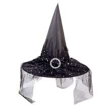 Adult Witch Black Long Plush Cosplay Cloak And Hat Halloween Costume Set, Vintage Medieval Witch Robe With Hooded Collar, Machine Washable Long Formal Cape, Suitable For Stage Performance, Role Play Party, Theme Event, Halloween Vampire Witch Cosplay, Party Photo Atmosphere, Stage Performance Party Decoration - Multicolor - View 8
