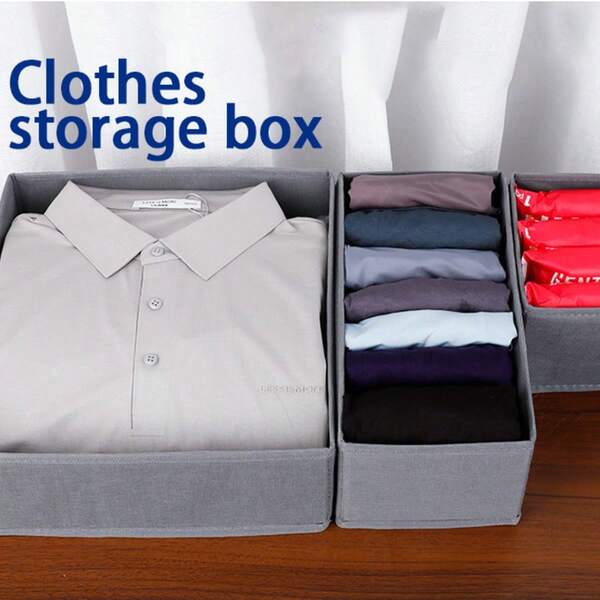 1/6pcs Drawer Storage Boxes, Reinforced Design Resistant To Deformation, Available In S/M/L Sizes, Suitable For Organizing Underwear, Socks, Clothing In Wardrobe, Also For Desktop Organization Of Various Small Items, Freely Combinable And Arrangeable, Partitioned Storage For Neat And Orderly Organization, Home Clothing And Miscellaneous Item Storage, Creating A Clean And Organized Storage Space