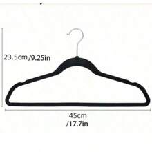 Premium Flocked Hanger, Non-Slip Thin Flocked Felt Hanger, Sturdy And Durable Heavy Duty Coat & Suit Hanger, Durable Suit Hanger For Closet, 1PC - Multicolor - View 3