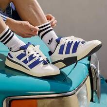 Adidas Originals FORUM 2000 Unisex Low-Top Comfortable Durable Casual Sneakers - Blue and White - View 6