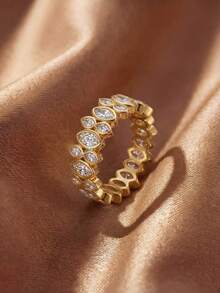 1pc S925 Sterling Silver Marquise Stackable Ring, Women's Eternity Ring, Exquisite Jewelry Gift - Horse-eye Stacked Rings - View 4