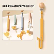 Kẹp núm vú giả silicone đa năng, dây đeo giữ núm vú giả điều chỉnh được cho núm vú giả, đồ gặm nướu và đồ chơi cho bé - Nhiều màu - Xem 1