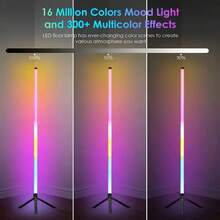 1pc Scandinavian Style RGB IC Corner Floor Lamp With Color-Changing LED, Smart App Control Music Sync, Timer, Infrared Remote, DIY Color And Dimmable Function, USB Powered, Suitable For Living Room, Bedroom, Game Room, Party - Multicolor - View 11