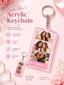 Llavero deportivo personalizado - Foto y eslogan personalizables, hierro duradero con colgante de acrílico, diseño de dibujos animados divertido, regalo ideal para familia y amigos, accesorio de llavero | Llavero personalizable | Llavero duradero, regalo de llavero - Multicolor - Ver 2