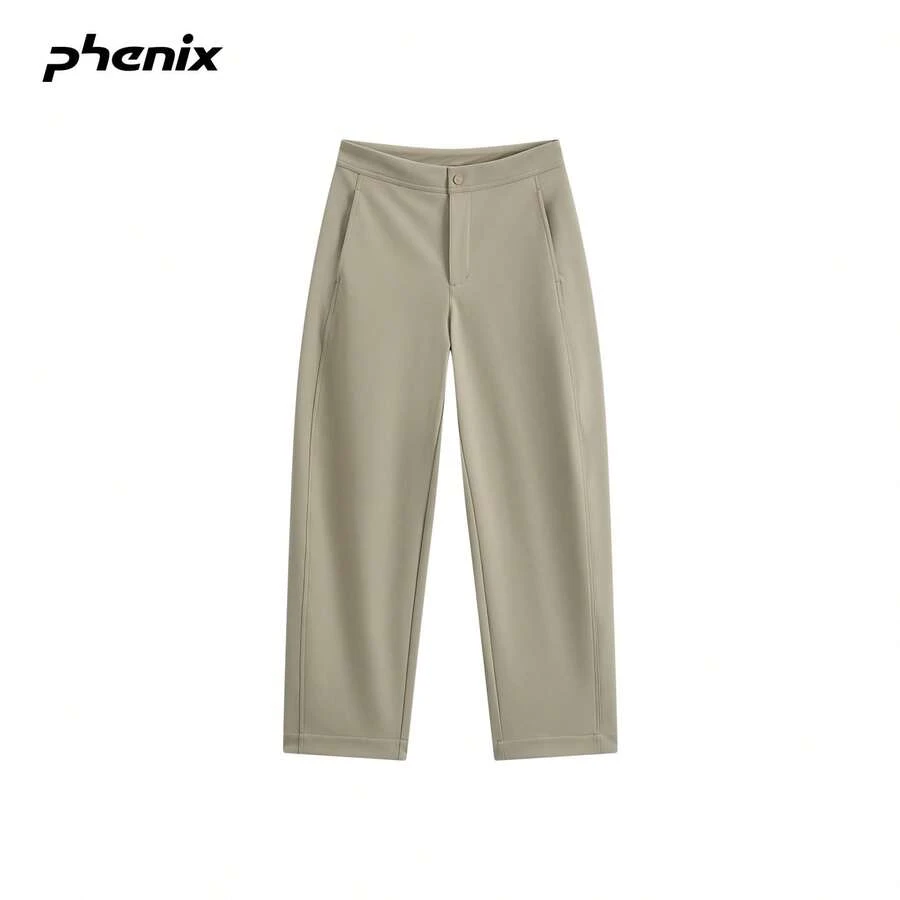 +Phenix Woven Long Pants Spring/Autumn Unisex Loose Casual Curved Design - Linen Brown - View 1