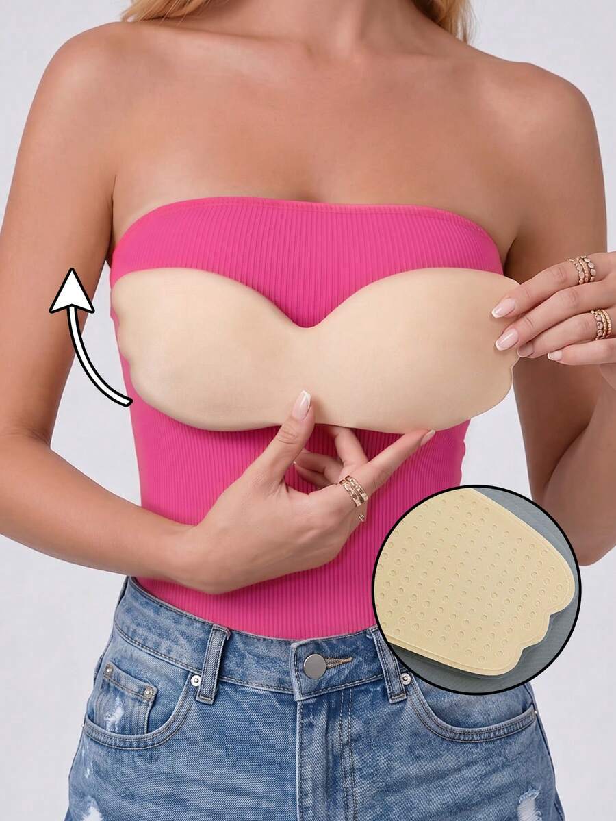 1pc Seamless Silicone Nipple Cover, One-Piece Natural Lift, Suitable For All Outfits