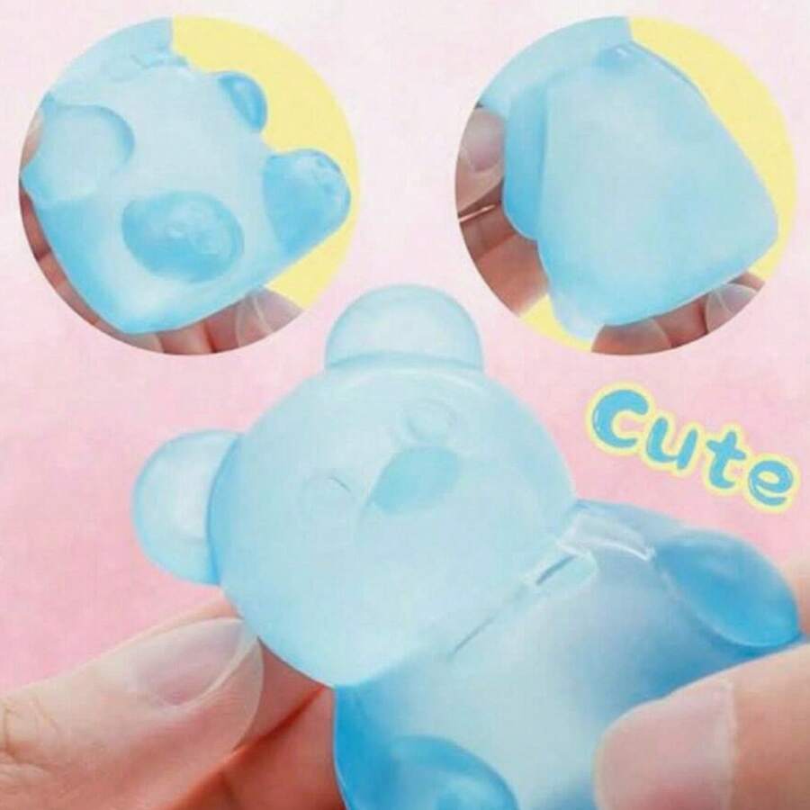 Tachimi 1pc Soft Gummy Bear Squeeze Ball, Maltose Filled Slow Rebound Stress Relief Toy, Adult Handheld Sensory Fidget Toy, Suitable For Daily Relaxation, Birthday Gift Option, Random Shipment - Multicolor - View 1