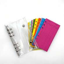 Colorful Cash Envelope Budgeting Set - Envelope Budget Planner, A6 Budget Binder, Cash Envelope System, Transparent PVC Binder With 12 Budget Envelopes, Money Organizer Wallet, Expense Tracking, Savings Binder, Bill Organizer, Women And Family Budget Planning - Rich and Colorful - View 1