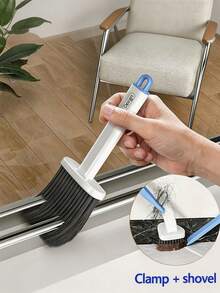 1pc Multi-Function Soft Bristle Gap Brush With Clip Or Scraper, Home Cleaning Tool For Dusting, Window Track Cleaning, Car Interior Dusting. Suitable For Living Room, Bedroom, Kitchen, Bathroom, Car And Other Places. - Multiple Styles - View 2