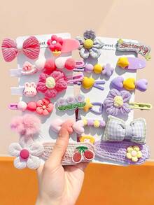 24/12pcs Multi-Style Plush Knitted Hair Clips, Durable & Hair-Friendly, Cute & Sweet Hair Accessories - Suitable For Girls And Women, Daily Wear, School, Date, Vacation - Multicolor - View 16