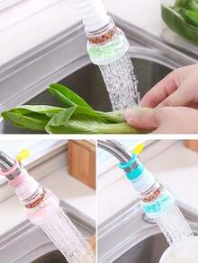 1/3pcs Adjustable Rotating Extendable Faucet Adapter | Flexible Design, Easy Installation, Durable Plastic, Kitchen & Bathroom Essential, - Multicolor - View 10
