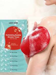 Foamy Polishing Cleaning Film Bathing Gloves Disposable Exfoliating Washcloth Portable Cleaning Scrubbing Cloth - Multicolor - View 2