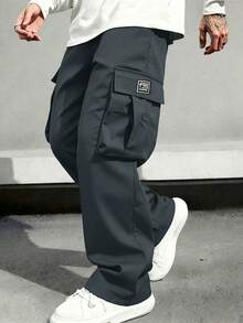 Men's Casual Summer Lightweight Cargo Pants Fashion Multi-Pocket Long Pants Sports Fall - Grey - View 1