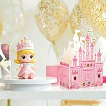 10pcs Princess Castle Gift Boxes, Princess Castle Candy Boxes, Shiny Princess Castle Carnival Decorations, Birthday Party Supplies Gift Boxes, Back To School Valentine's Day - Pink - View 2