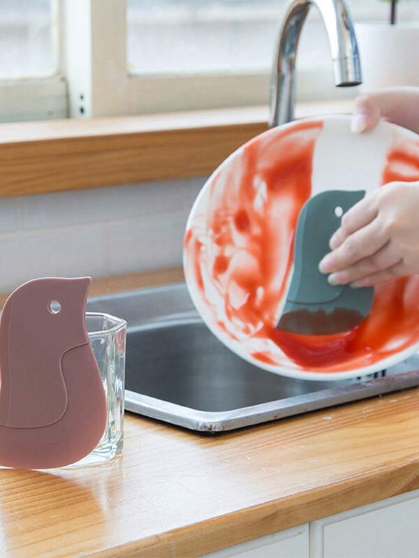 Oil Scraper, Penguin Design Soft Silicone Kitchen Tool, For Removing Oil Stains And Baking Use