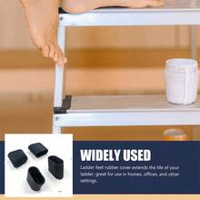 2pcs-4pcs Oval Shaped Ladder Feet Covers Black, Home Ladder Covers, Suitable For 20*40 Oval Tube Outer Diameter, Inner Diameter In Mm, Anti-Slip Wear-Resistant Protective Covers - C - View 4