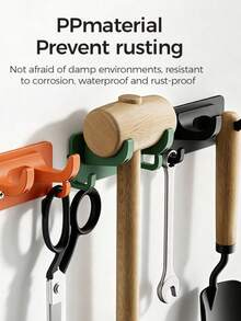 1PC Garden Tool Storage Rack Garage Wall Mount Holder Hammer Wrench Rustic Style - A - View 12