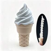 1pc Ice Cream Telescopic Sword Creative 3D Printed Simulation Cone Toy Stress Relief Gadget Fun Decor Gift For Friends - Multicolor - View 8