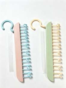 2pcs Multi-Hook Bra Strap Hooks, Wall-Mounted & Closet Storage Dual Use, Suitable For Bras, Scarves, Hats, Ties And Bags, Space-Saving Organizer - Multicolor - View 7
