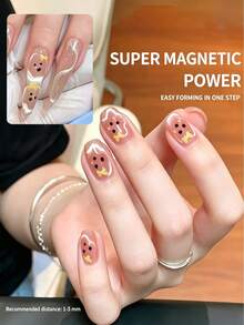 2Pcs Handheld Seven-In-One Cat Ear Cat Eye Magnet, Super Strong Suction Magnetic Nail Art Tool, DIY Manicure Design Accessory, Professional Nail Tech Supplies, Women Beauty Gift - Baby Blue - View 2