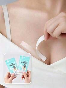 36pcs Invisible Anti-Slip Breast Petals, Transparent Double-Sided Adhesive Tape, Multi-Functional Adhesive For Clothing And Body, Suitable For All Fabrics And Skin Types, Self-Adhesive Bra, Suitable For Various Outfits, Dresses, Lingerie, Etc. Ideal Gift Choice For Girlfriend. Perfect For Back To School Season, Halloween. - A - View 1
