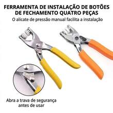 Alicate Aplicador Para Colocar Ilhos Manual + 100 Ilhoses - A - Visão 4